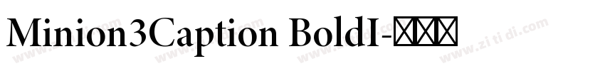 Minion3Caption BoldI字体转换